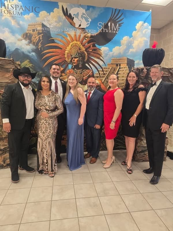 Peter Michelena attending a Brazos County community event